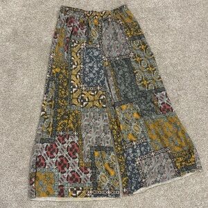 Bohemian Patchwork Maxi Skirt